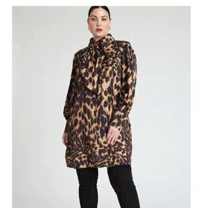 Eloquii Late Night Leopard Mini Dress, Size 20
